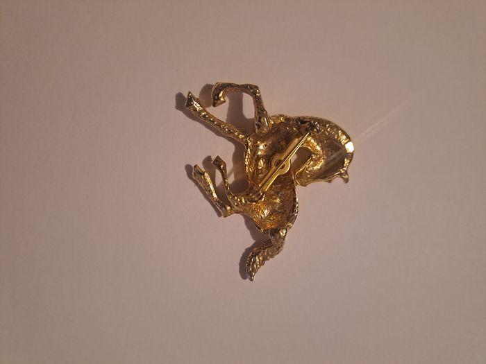 Broche cheval doré - photo numéro 5