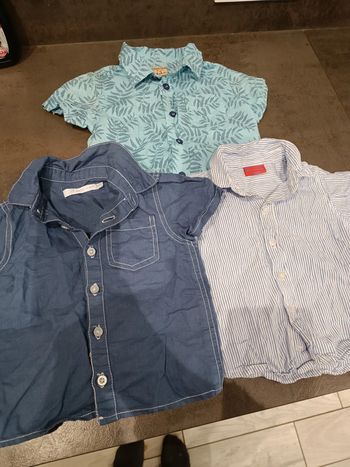3 chemises été 12 mois