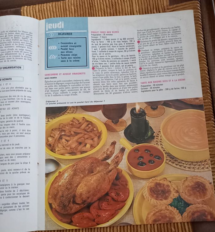 revue 1000 Menus n°6 de 1970 menu recette Poissons crustacés Paëlla épices - photo numéro 2