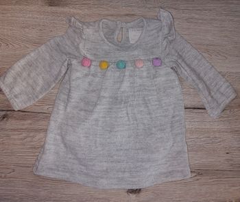 Robe bébé fille avec body T : 6 mois
