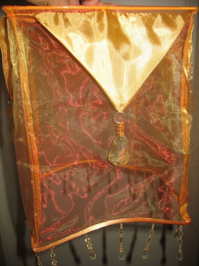 ABAT JOUR EN VOILAGE ORANGE - n°04