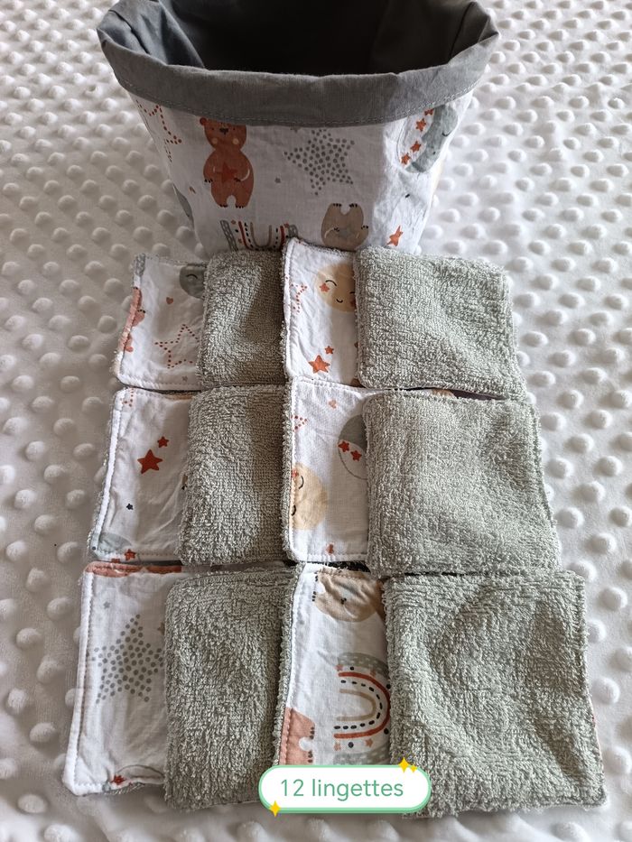 Panier et 12 lingettes lavables