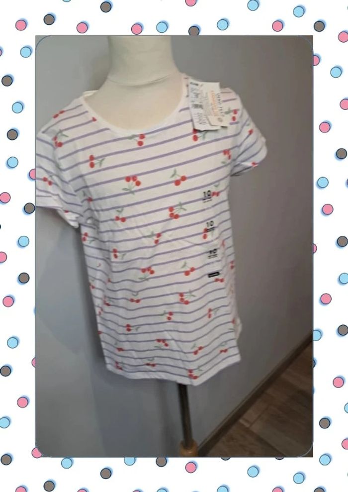 🍒 T-shirt neuf 10 ans – Kiabi – Motif cerise 🍒 - photo numéro 5