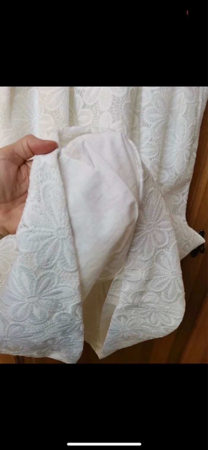 Robe de cérémonie Blanche | mariage en dentelle Claudie Pierlot Paris - photo numéro 5