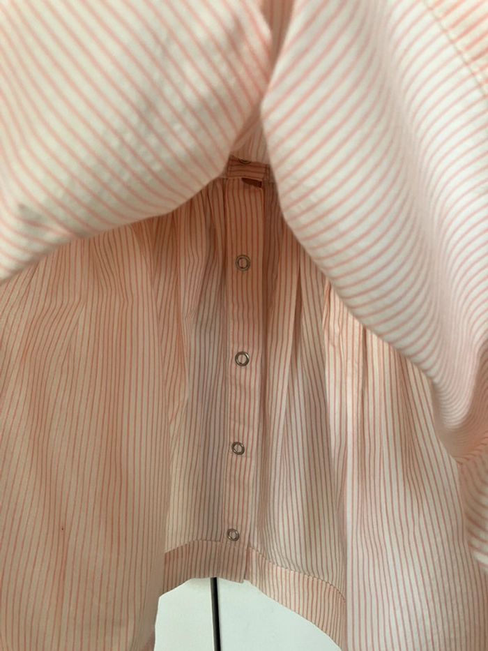 Jolie robe rayée rose/blanc sans manches été 6 mois Petit bateau - photo numéro 5