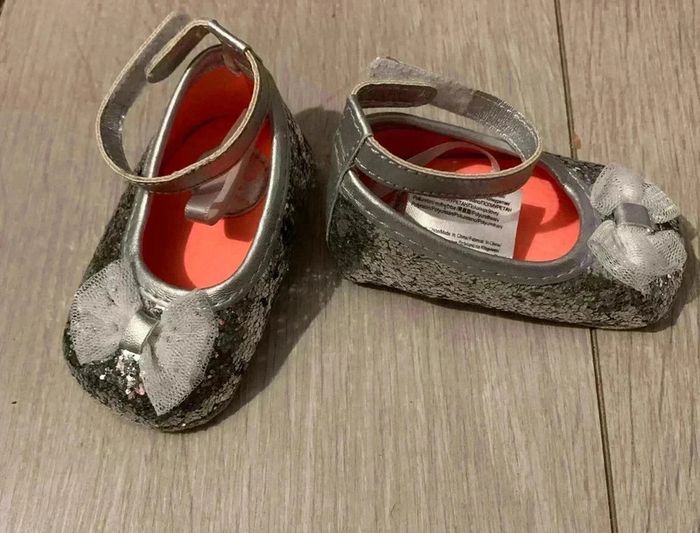 Chaussure fille bébé argenté 1-3 mois
