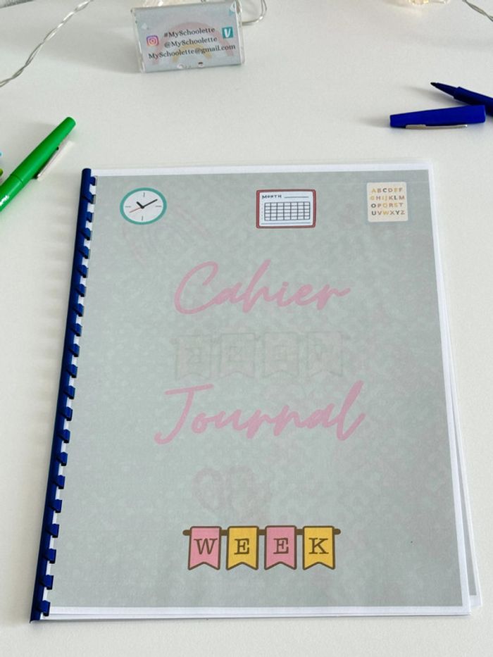 Cahier Journal Enseignant 2 jours par page