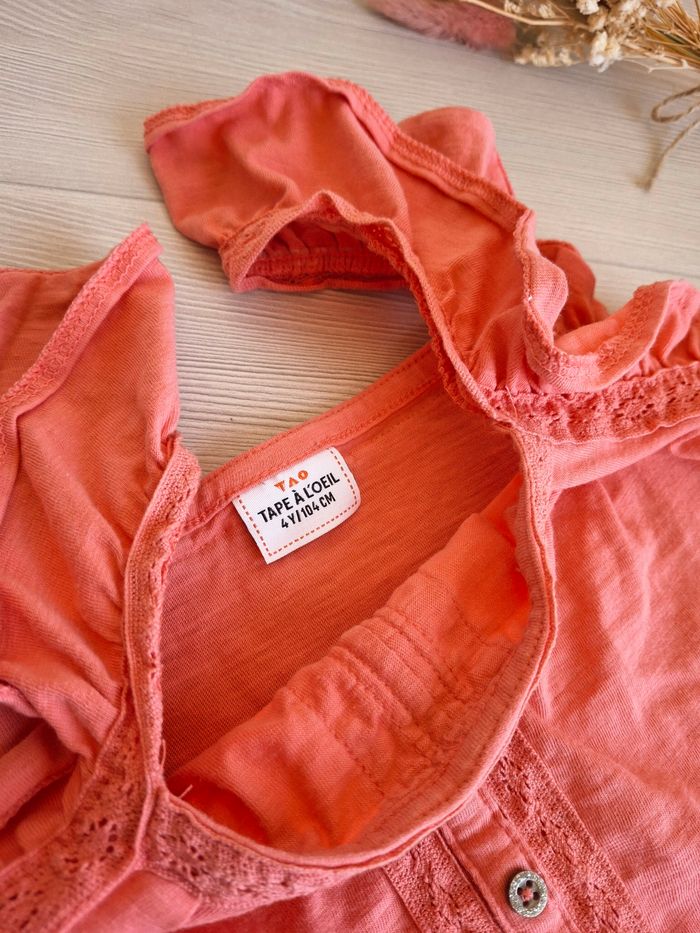 Haut debardeur fille rose corail Tape à l’œil 4 ans - photo numéro 4