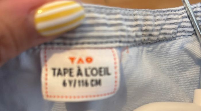 đ©”Chemise lĂ©gĂšre garçon Tape Ă lâĆil â 6 ans đ©” - photo numĂ©ro 2