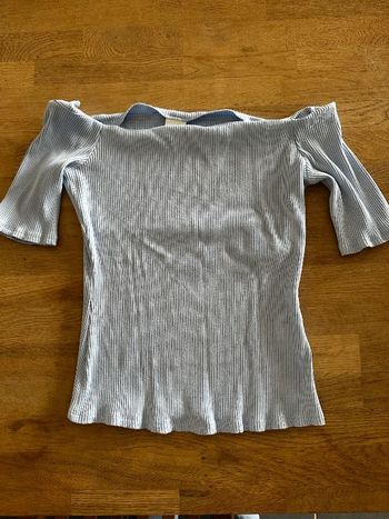Top col bateau bleu ciel H&M
