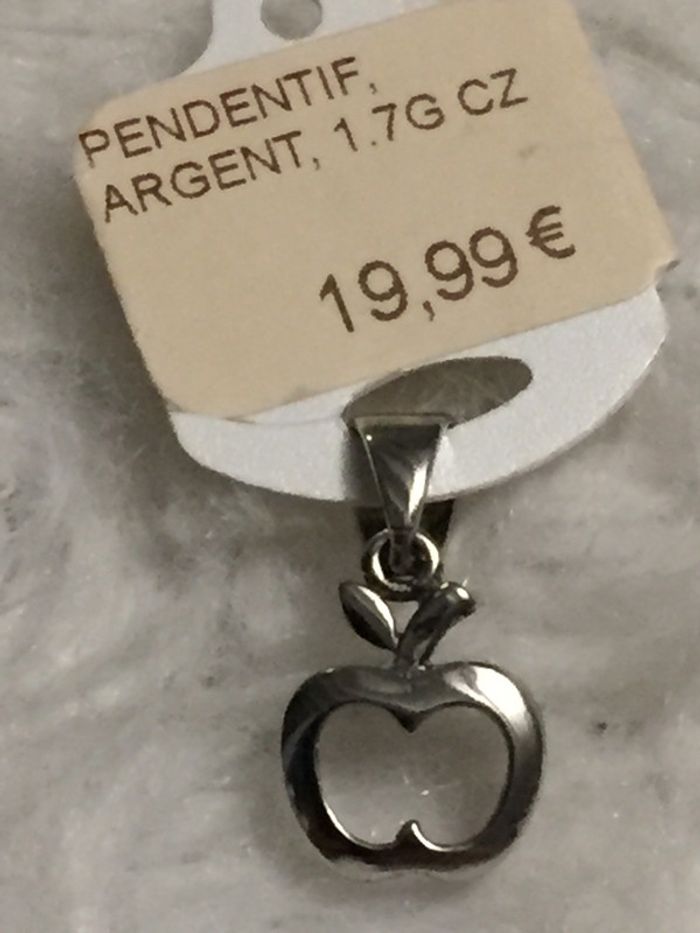 743-Pendentif argent « pomme » NEUF - photo numéro 2