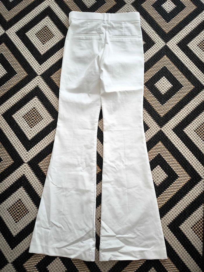 Pantalon blanc ZARA – Taille S – Coupe évasée élégante - photo numéro 3
