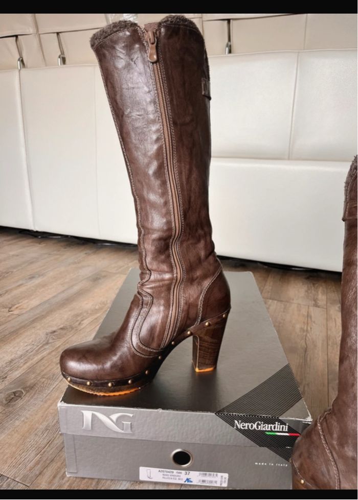 Bottes en cuir Nero Giardini T 38