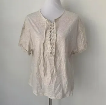 Blouse gris/beige chiné M