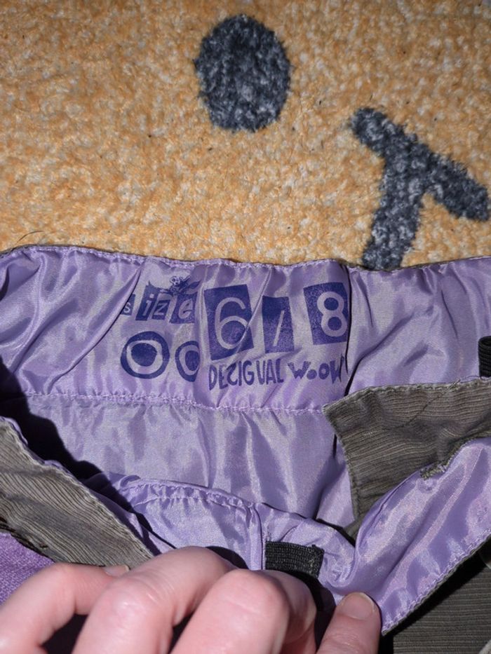 Jupe Desigual kaki violet 6-8 ans - photo numéro 3