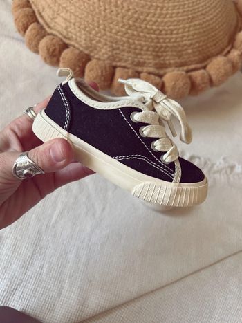 Baskets en toile Zara noires mixte 21