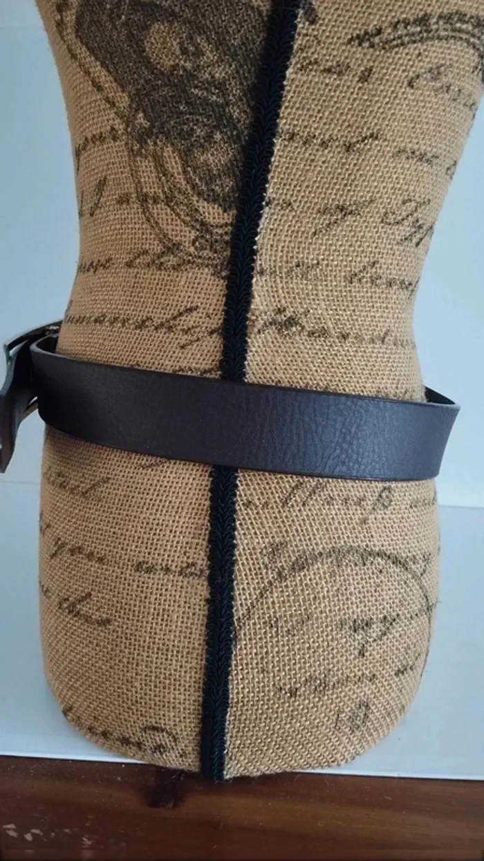 Ceinture marron foncé 85 cm femme boucle rectangulaire - photo numéro 4