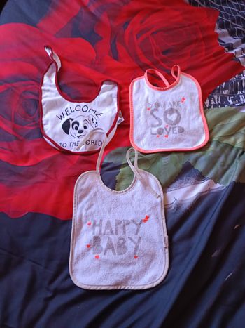 Lot de 3 bavoirs bébé 