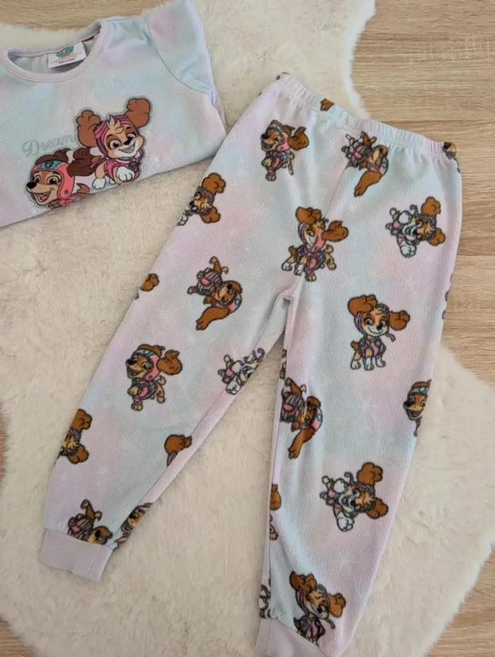 Pyjama polaire Pat patrouille fille 3-4 ans - photo numéro 3