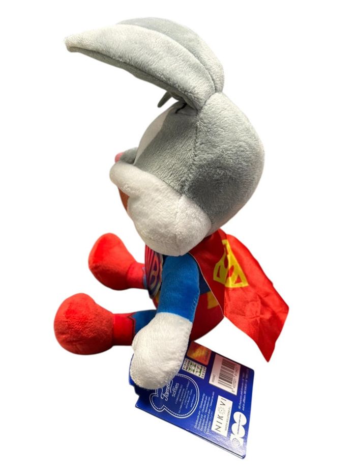 Peluche Warner Bros Looney Tunes Bugs Bunny édition Superman 20 cm Famosa neuf - photo numéro 4