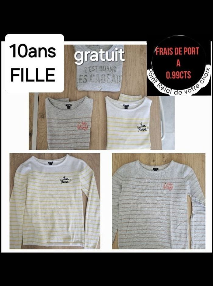 2 pull en maille fille 10ans kiabi