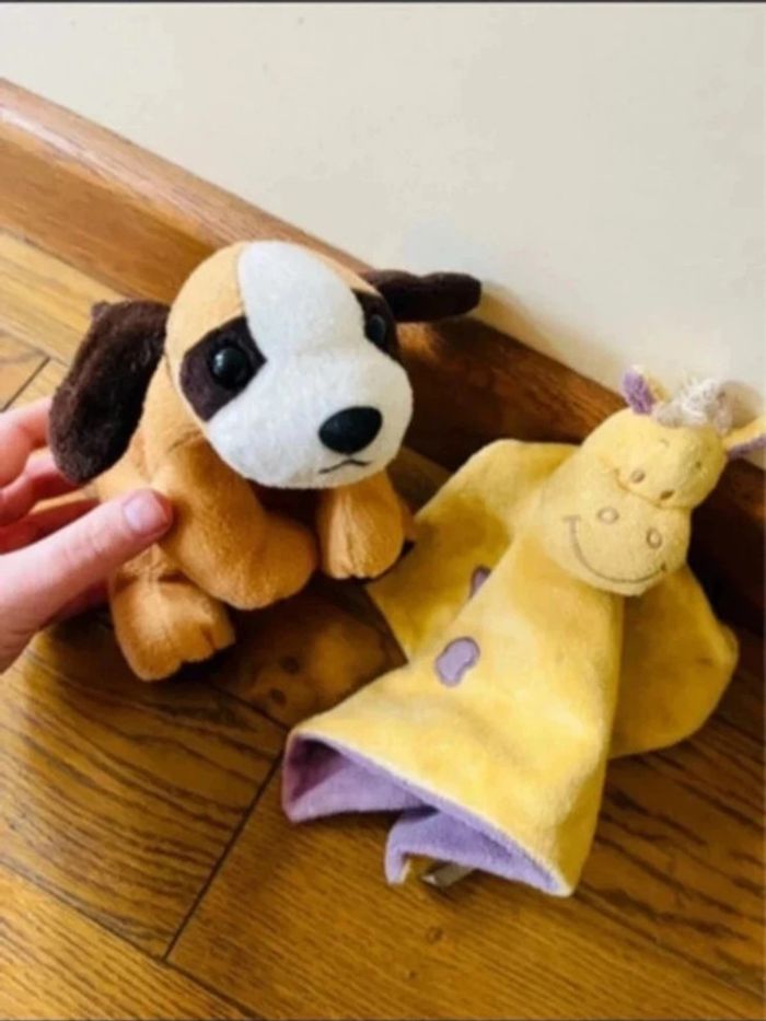 Lot deux peluches enfants doux