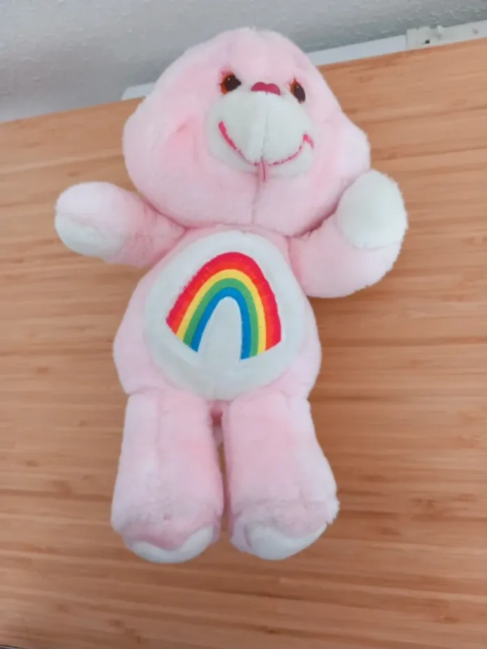 Peluche bisounours care bears rose arc en ciel - photo numéro 4