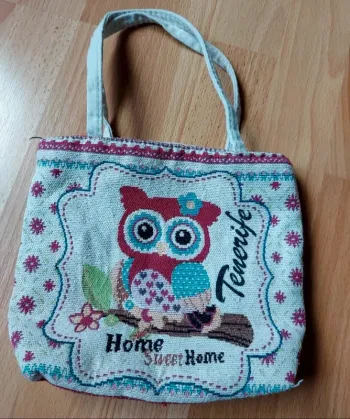 Petit sac à main pochette motif hibou Tenerife