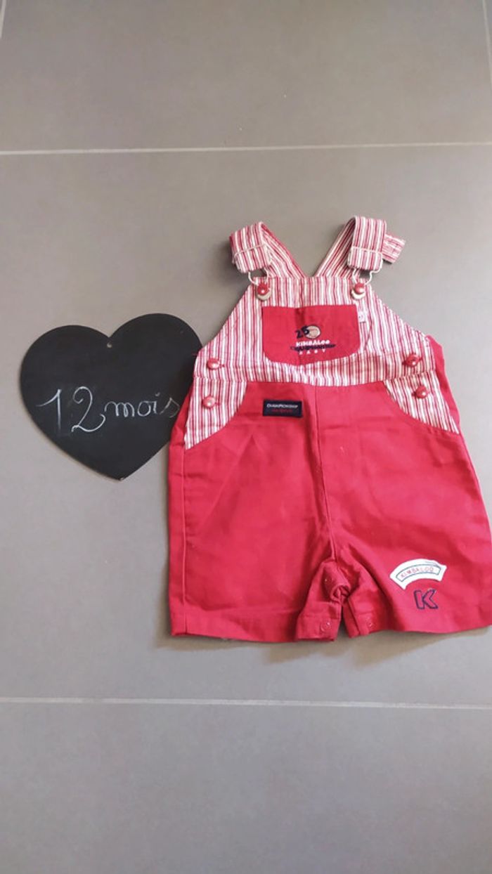 Salopette courte rouge