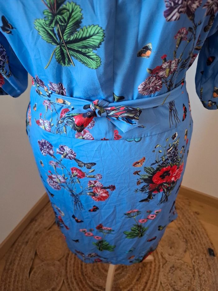 Robe casual bleue/Lilas Fleurie Vila Joy taille M 38 - photo numéro 4