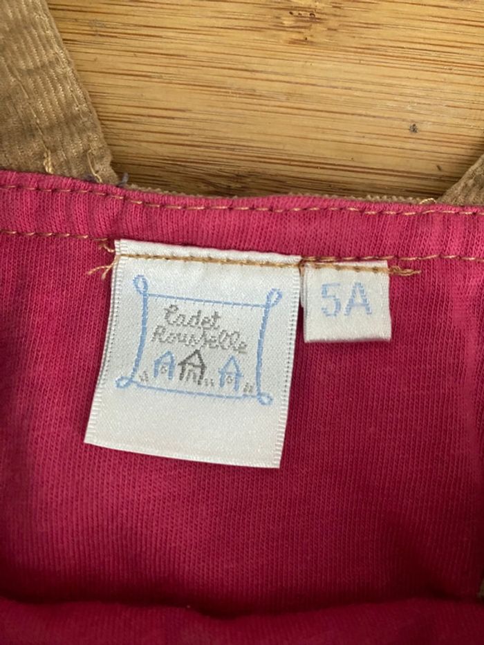 Robe salopette cadet Rousselle côtelée - photo numéro 3