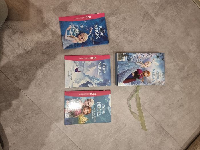 Coffret livre la reine des neiges bibliothèques rose - photo numéro 1