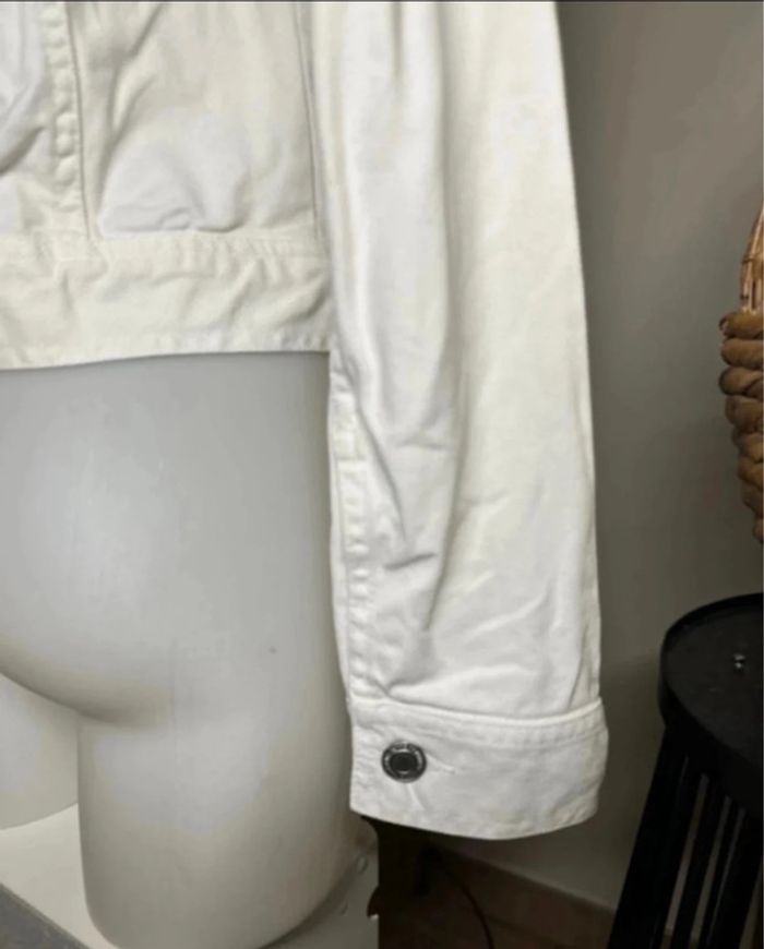 Veste en jean blanche Zara - photo numéro 4
