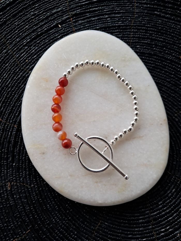 Bracelet red lace agathe - photo numéro 3