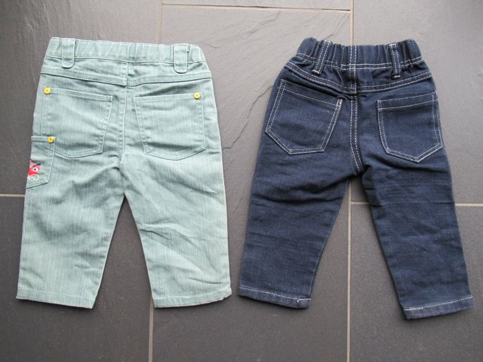 Jean's / pantalon garçon 1 an / 12 mois DPAM + don d'un jean's motif moto - photo numéro 5