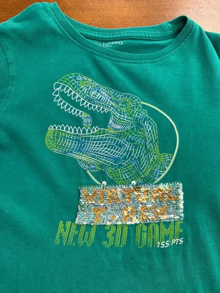 T-shirt manche longue vert in extenso 5 ans - photo numéro 5