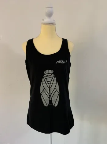 Débardeur noir imprimé cigale – Gildan – XL