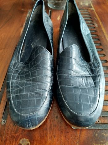 Mocassins cuir gaufré