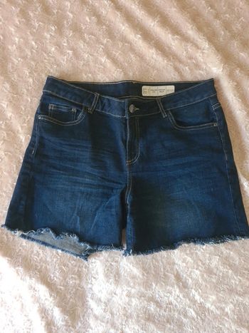 Short en jean femme bleu foncé