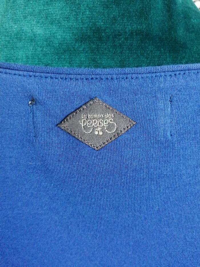 Tee-shirt bleu électrique imprimé cerises dans le dos / le temps des cerises / (XS) - photo numéro 5