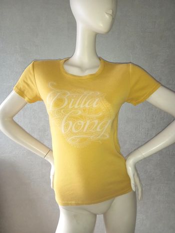 tee shirt moutarde coton billabong taille 36/38