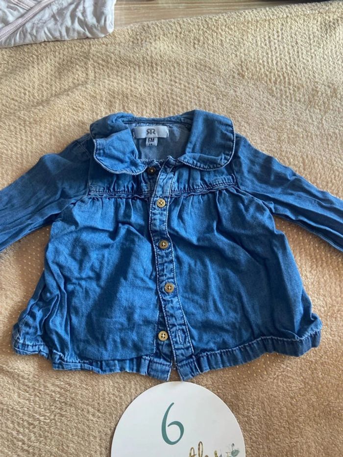 Chemise en jean 6 mois - photo numéro 2