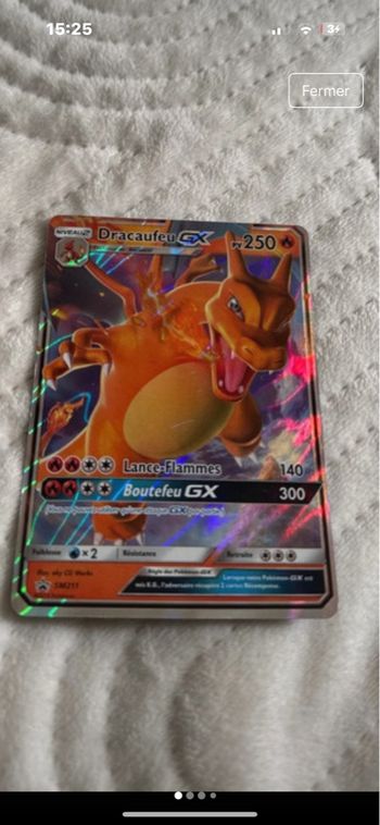 Carte Pokémon  dracaufeu très bon état