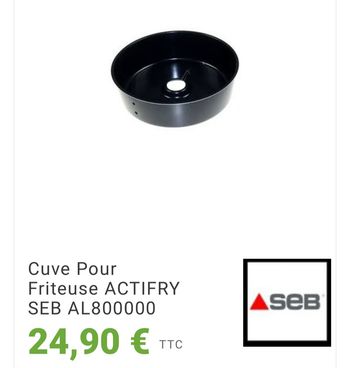 Cuve pour friteuse Seb