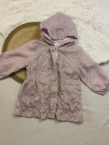 Veste coupe vent imperméable fille fleuri