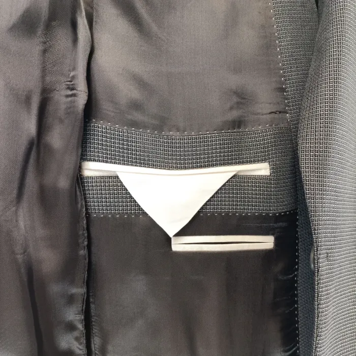 Veste grise - veste de costume grise quadrillée relief - A462 veste grise - photo numéro 13