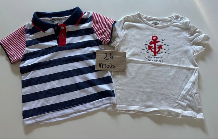 2 tee-shirts manches courtes 24 mois Lee Cooper et Kiabi - photo numéro 2