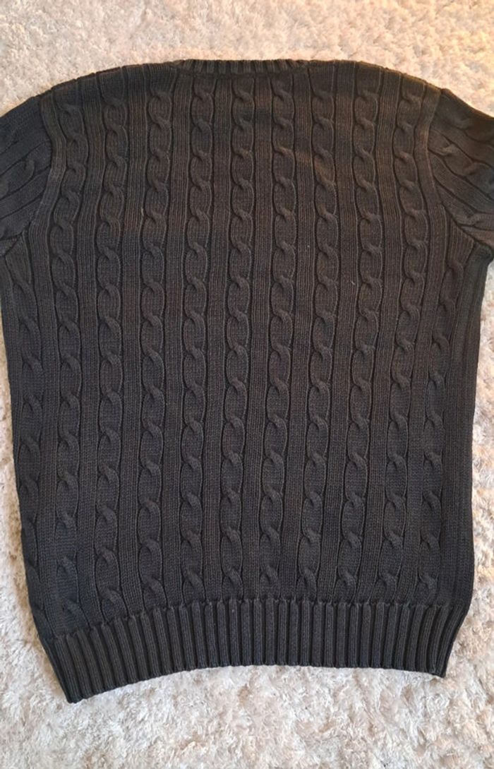 Pull torsadé en V ralph lauren noir - photo numéro 5