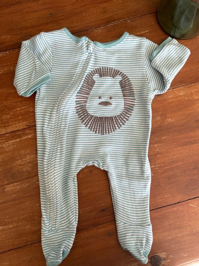 Pyjama zippé bleu et gris orchestra 1 mois