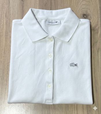 Polo, Lacoste, blanc en taille 36